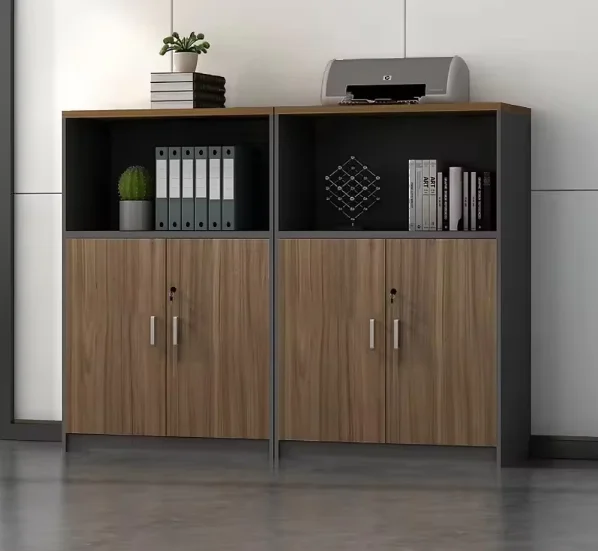 Office Furniture Factory - 2026년형 모던 원목 잠금식 사무용 낮은
