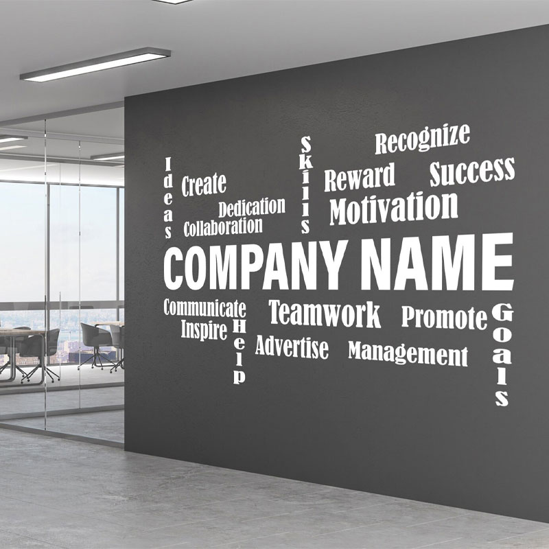 Office Furniture Names - 맞춤형 회사명 벽 스티커 비닐 인테리어