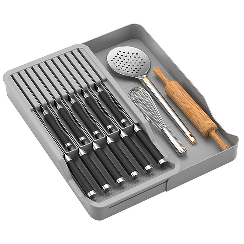 Drawer Organizer Tray - 주방 조리대 개폐식 나이프 블록 거치대,