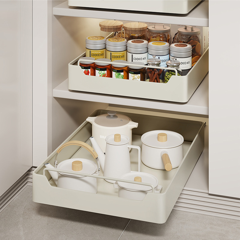 Drawer Organizer Tray - 슬라이드 레일이 있는 주방 수납 메탈