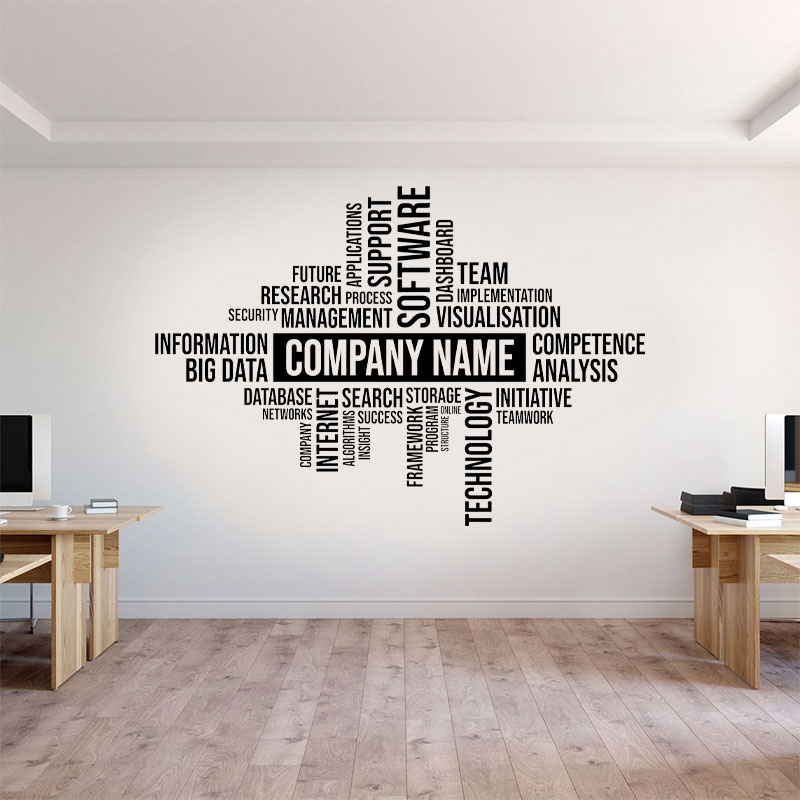 맞춤형 비즈니스 이름 벽 데칼, 사무실용 비닐 벽 장식 - Office Furniture Names 리뷰 및 가격