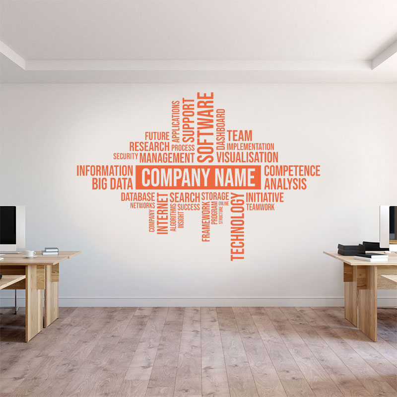 맞춤형 비즈니스 이름 벽 데칼, 사무실용 비닐 벽 장식 - Office Furniture Names 리뷰 및 가격