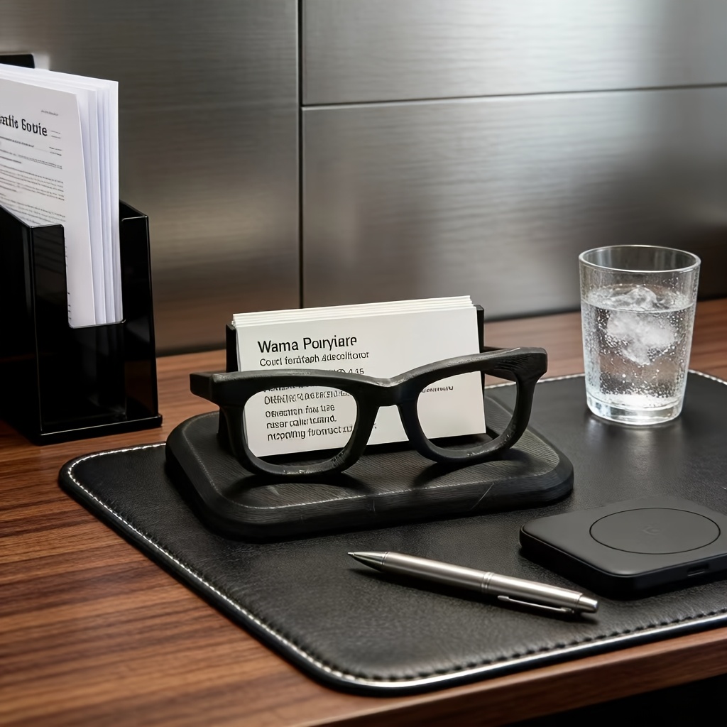 창의적인 안경 모양 명함 홀더 데스크탑 안경 스탠드 2 - Office Furniture Names 리뷰 및 가격