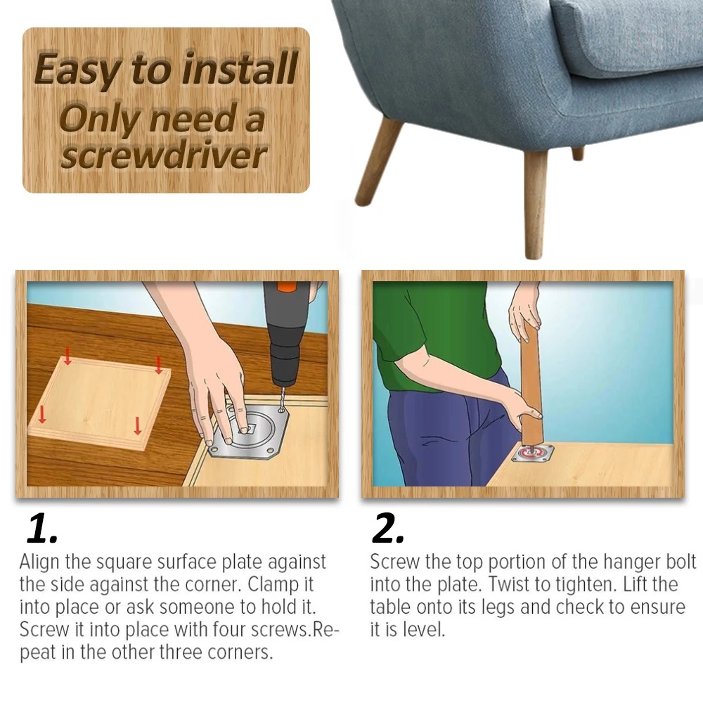 4 세트 높이 목재 가구 다리 8/15/20cm 직선  - Office Furniture Solutions 리뷰 및 가격