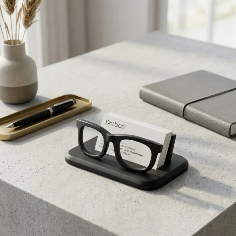 창의적인 안경 모양 명함 홀더 데스크탑 안경 스탠드 2 - Office Furniture Names 리뷰 및 가격