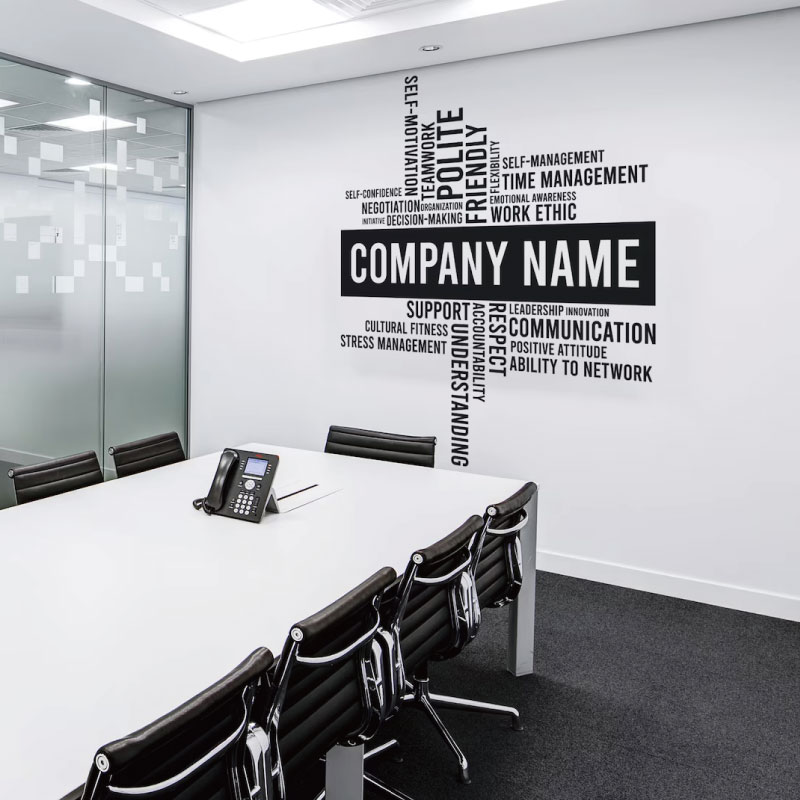 맞춤형 비즈니스 이름 비닐 벽 스티커 인테리어 오피스  - Office Furniture Names 리뷰 및 가격
