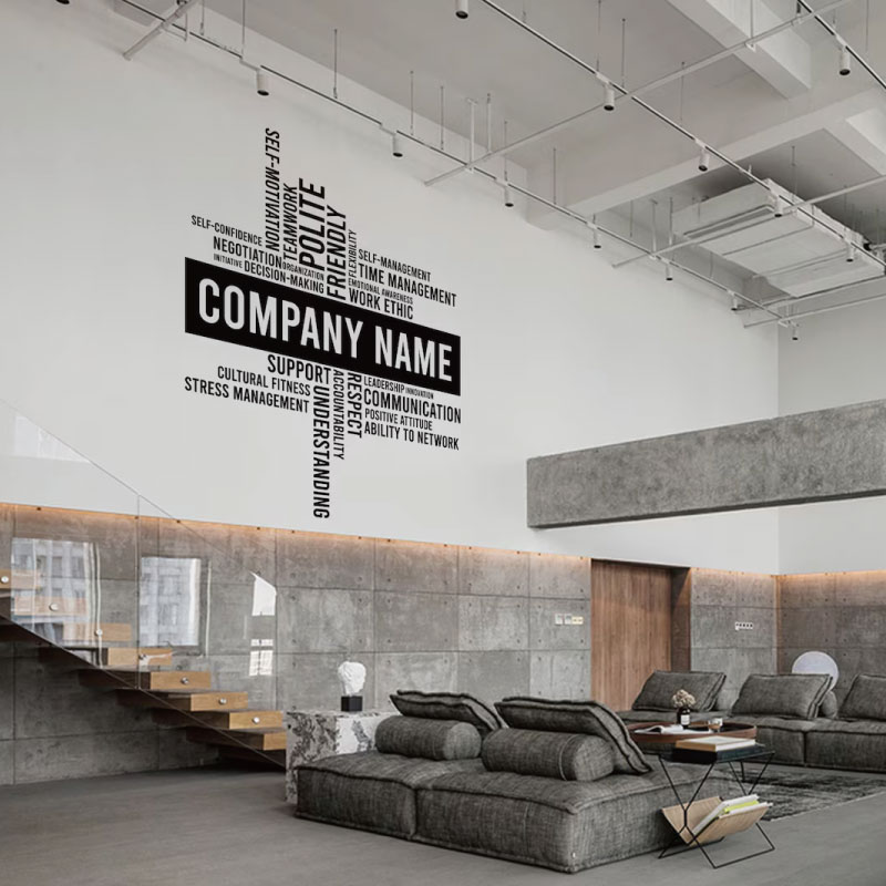 맞춤형 비즈니스 이름 비닐 벽 스티커 인테리어 오피스  - Office Furniture Names 리뷰 및 가격