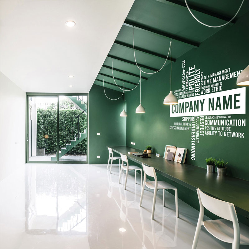 맞춤형 비즈니스 이름 비닐 벽 스티커 인테리어 오피스  - Office Furniture Names 리뷰 및 가격