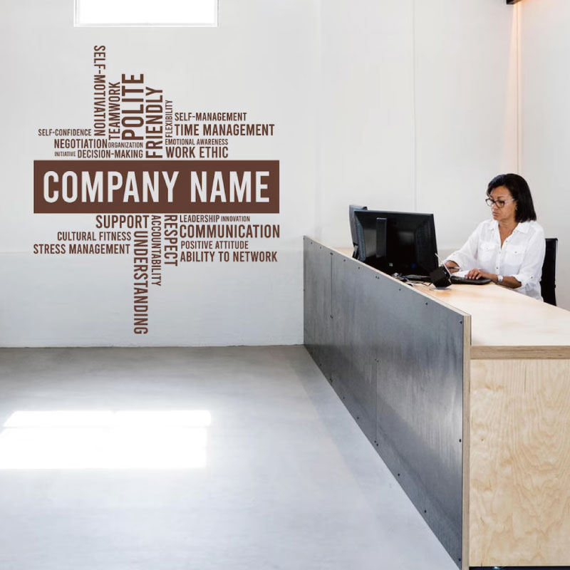 맞춤형 비즈니스 이름 비닐 벽 스티커 인테리어 오피스  - Office Furniture Names 리뷰 및 가격