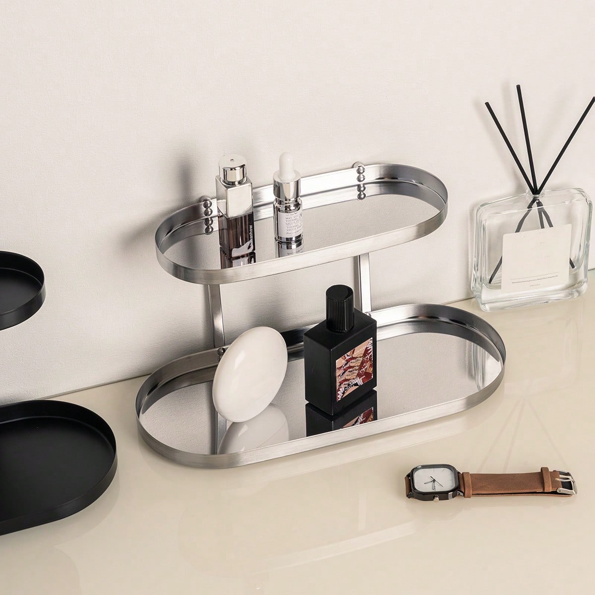 2단 스테인리스 스틸 화장대 트레이, 북유럽 스타일 타 - Drawer Organizer Tray 리뷰 및 가격