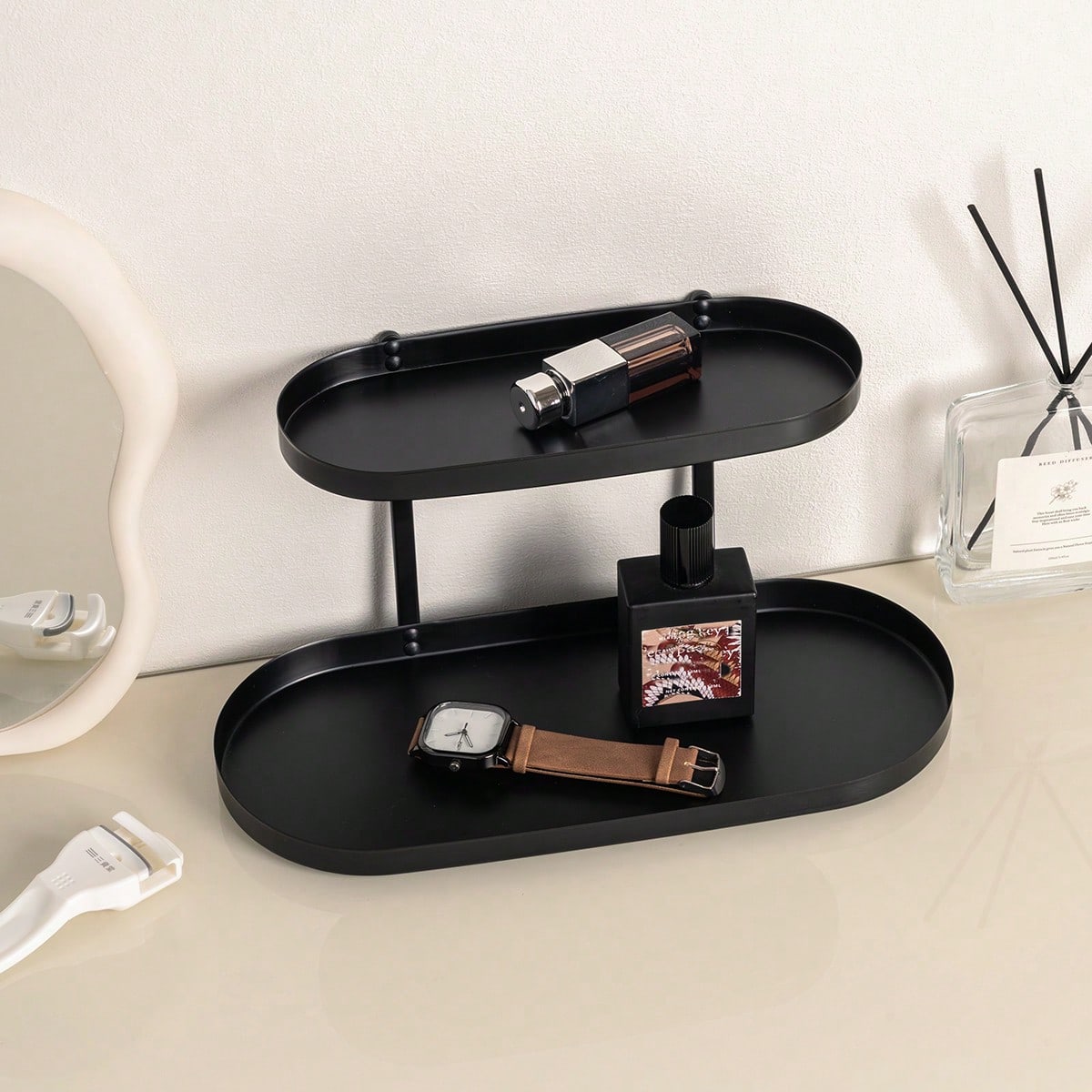 2단 스테인리스 스틸 화장대 트레이, 북유럽 스타일 타 - Drawer Organizer Tray 리뷰 및 가격