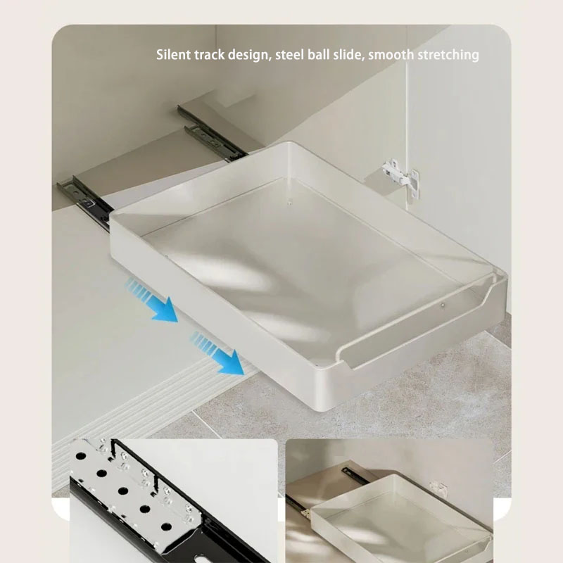 슬라이드 레일이있는 새로운 주방 스토리지 랙 풀 아웃  - Drawer Organizer Tray 리뷰 및 가격