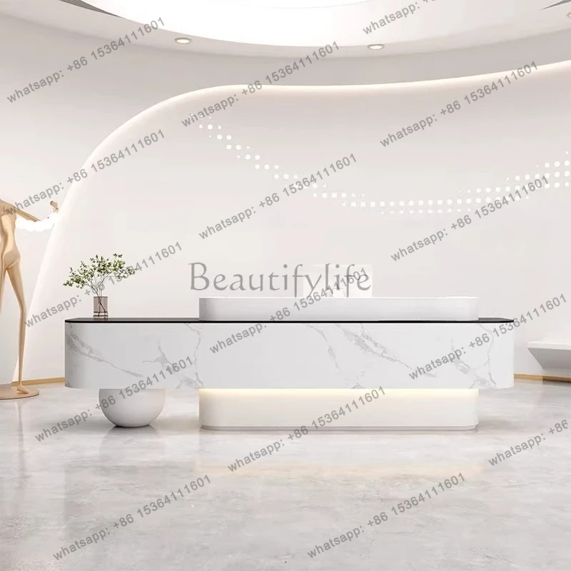 공장 직판 현대적인 인조 대리석 패턴 프런트 데스크 창 - Office Furniture Com 리뷰 및 가격