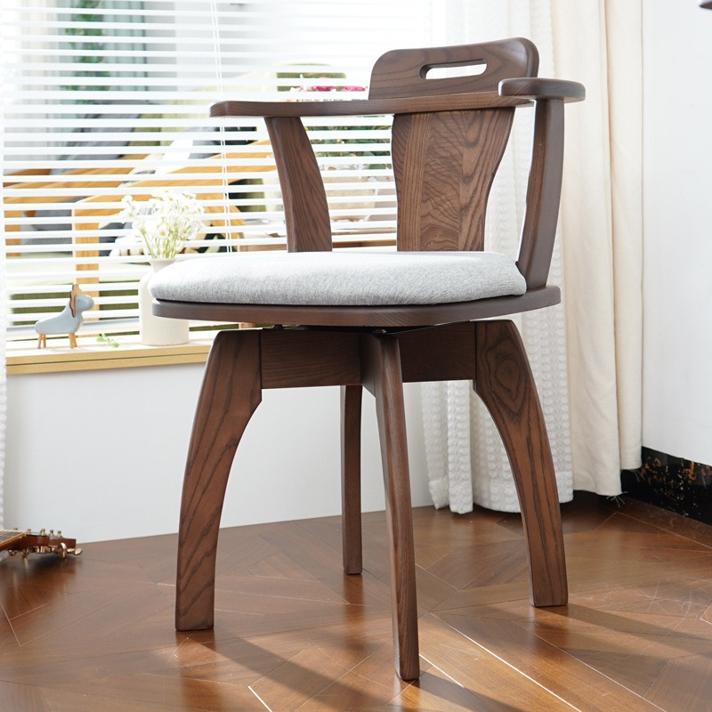 북유럽 스타일 원목 회전의자, 애쉬우드 블랙 월넛 등받 - Office Furniture Factory 리뷰 및 가격