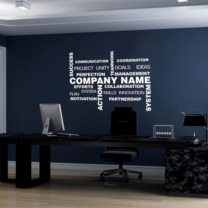 맞춤형 비즈니스 이름 벽 스티커 비닐 사무실 장식, 직 - Office Furniture Names 리뷰 및 가격