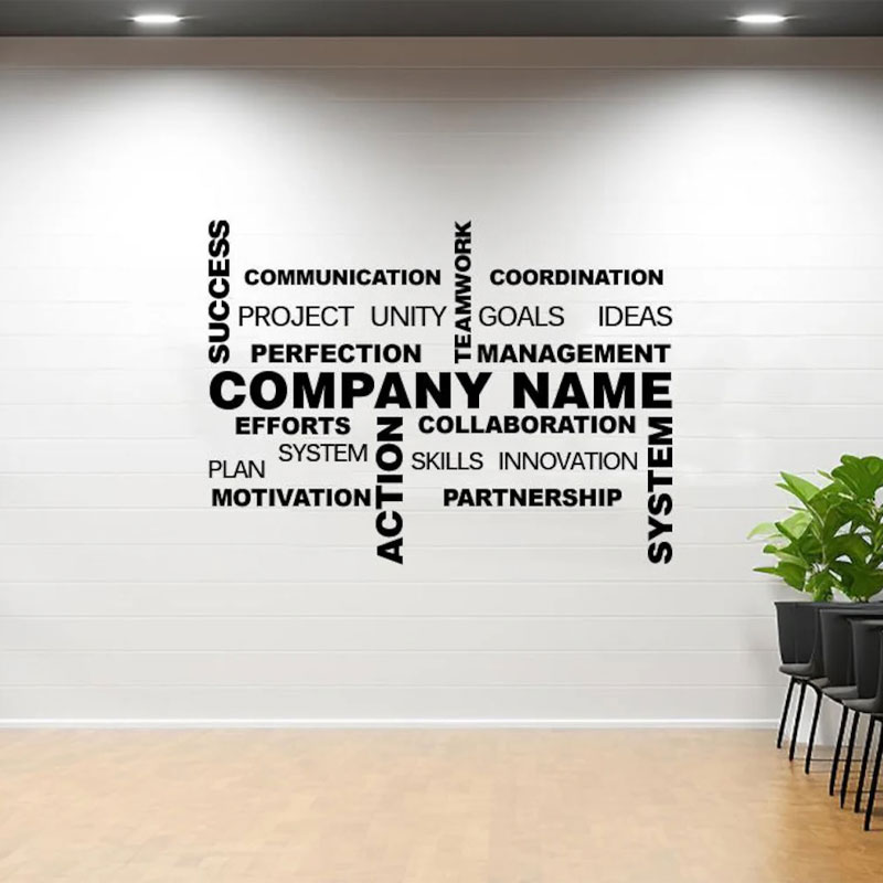 맞춤형 비즈니스 이름 벽 스티커 비닐 사무실 장식, 직 - Office Furniture Names 리뷰 및 가격