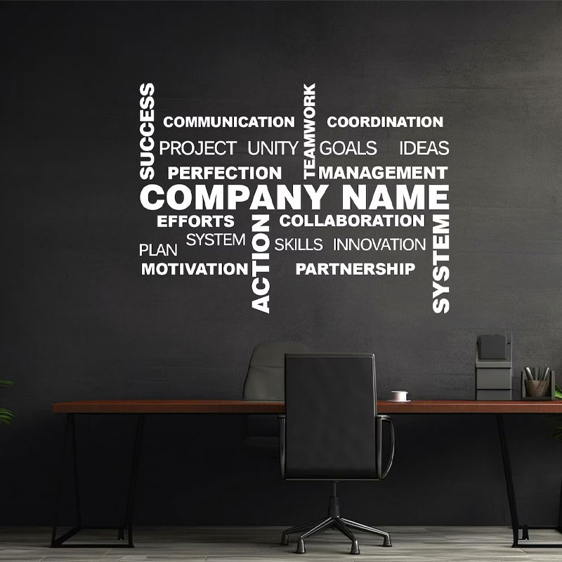 맞춤형 비즈니스 이름 벽 스티커 비닐 사무실 장식, 직 - Office Furniture Names 리뷰 및 가격
