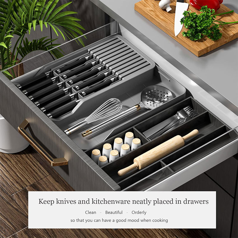 주방 조리대 개폐식 나이프 블록 거치대, 확장 가능한  - Drawer Organizer Tray 리뷰 및 가격