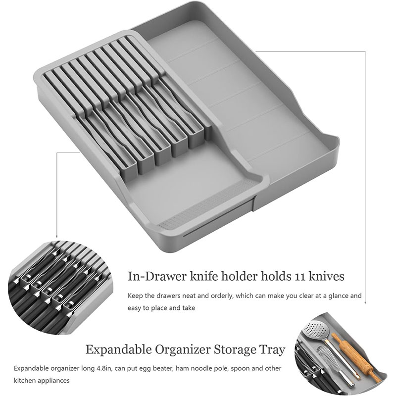 주방 조리대 개폐식 나이프 블록 거치대, 확장 가능한  - Drawer Organizer Tray 리뷰 및 가격