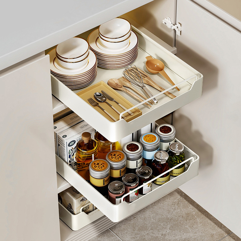 슬라이드 레일이 있는 주방 수납 메탈 홀더, 풀아웃 서 - Drawer Organizer Tray 리뷰 및 가격