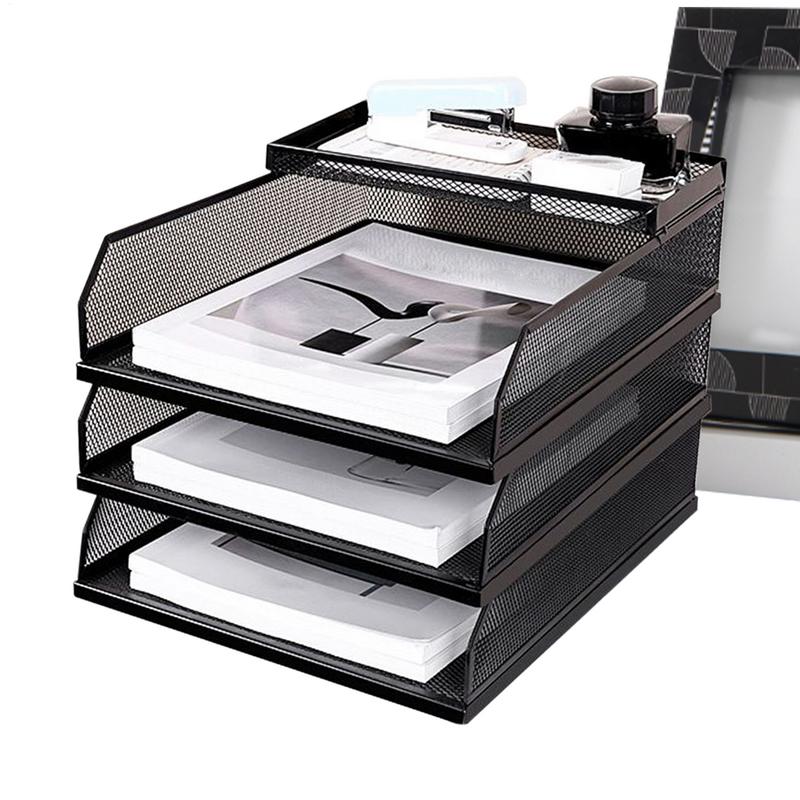 데스크 트레이 금속 메쉬 쌓을 수있는 파일 데스크탑 주 - Drawer Organizer Tray 리뷰 및 가격